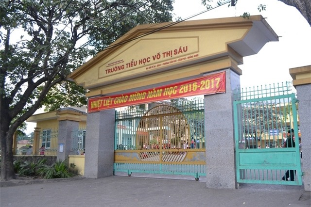 Trường Tiểu học Võ Thị Sáu, nơi cháu N theo học. Ảnh: Đức Tùy