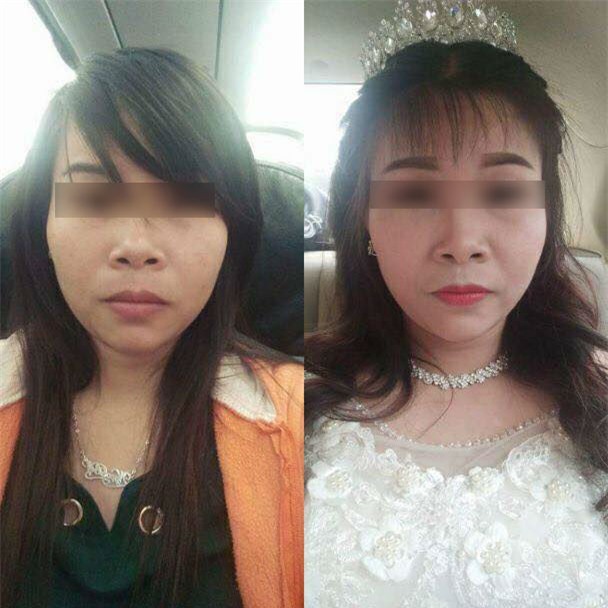 Tội cho cô gái đó: Cô dâu 9X bị make up “già như trái cà” trong lễ cưới khiến chị em lắc đầu chua xót - Ảnh 1.