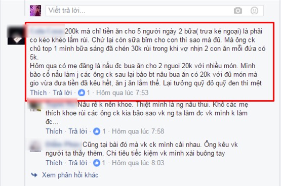 Chi 200 ngàn đồng/ngày cho 5 người mà vợ vẫn bị chồng bỉ bai trách móc là tiêu quá nhiều - Ảnh 5.