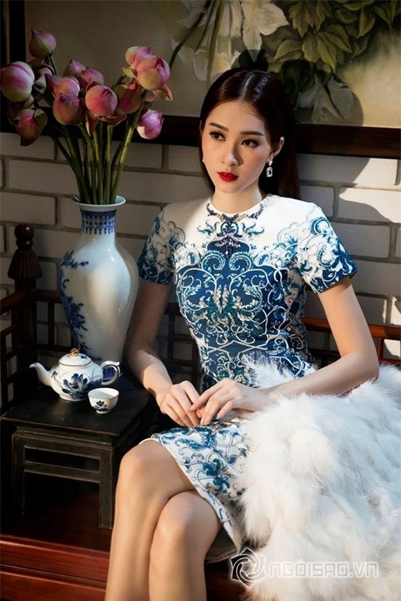 hoa hậu đặng thu thảo diện váy hoa 6