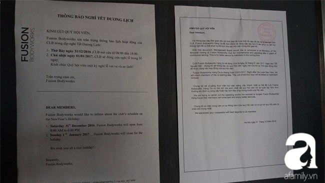 Vụ phòng tập Fusion đóng cửa sửa chữa, bỏ rơi học viên: Bên cho thuê mặt bằng chỉ nhận được thông báo tạm nghỉ - Ảnh 2.