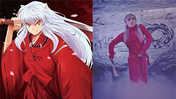 Ngay cả Inuyasha cũng bị lôi vào cuộc tìm kiếm nguồn gốc của Lạc trôi với màu trang phục, màu tóc khá giống.