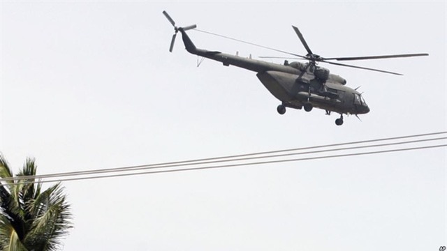 Một trực thăng quân sự của Venezuela (Ảnh: VOA)