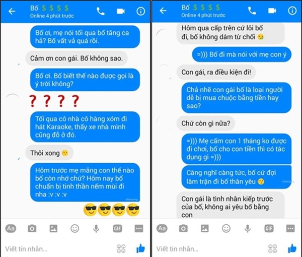 Cười ngất với tin nhắn của ông bố lầy và cô con gái nhây gây sốt