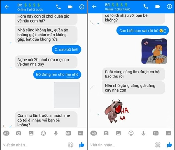 Thế là hòa 1 - 1 rồi đấy con gái ạ. Cả đời này mày không qua mặt được bố đâu!