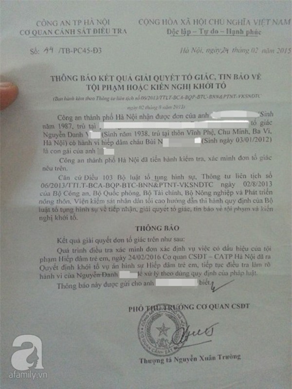 Vụ bé gái 3 tuổi tố cáo ông lão 68 tuổi hiếp dâm: Công an đến là nghi can báo đi bệnh viện - Ảnh 4.