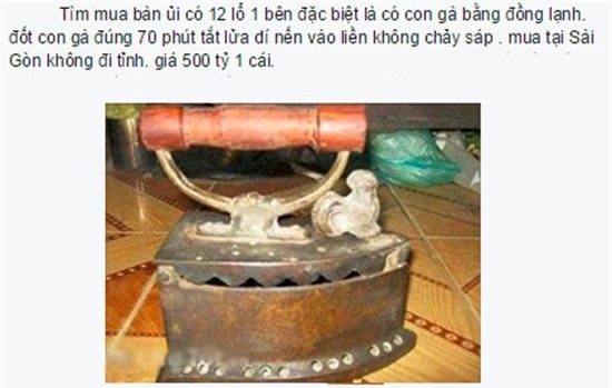 Bí mật chiếc bàn là con gà vàng được săn lùng có giá trăm tỷ