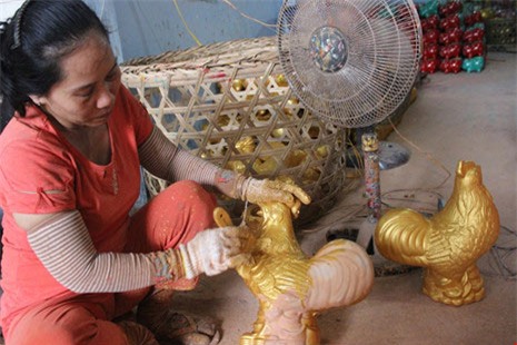 Gà đất tạo kiểu thủ công cháy hàng dịp Tết - 9