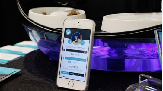 Chén ăn thông minh cho thú cưng Ảnh: CNN