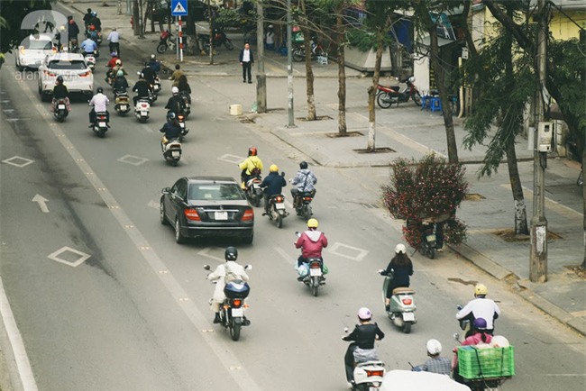 Rằm tháng Chạp, đã thấy nôn nao vị Tết khi hoa đào về trên phố xuân - Ảnh 1.