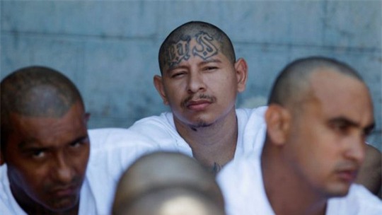 Thành viên băng đảng tội phạm ở El Salvador được nhận dạng bằng hình xăm trên mặt hoặc cơ thể. Ảnh: REUTERS