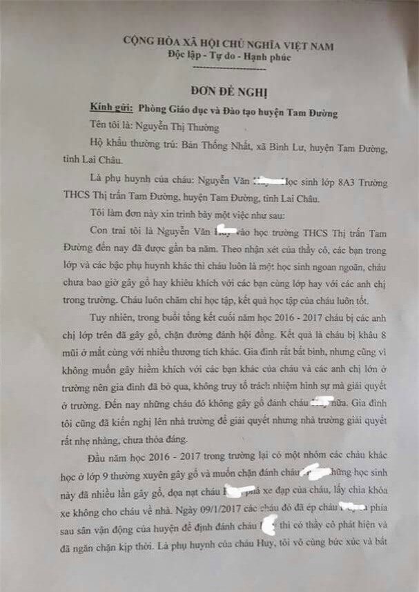 phu huynh bat luc keu cuu vi con bi danh hoi dong nhieu lan hinh anh 1