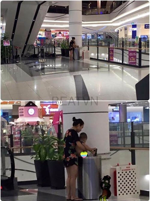 Người mẹ hồn nhiên cho 2 bé gái đi vệ sinh ngay giữa đường băng máy bay - Ảnh 3.