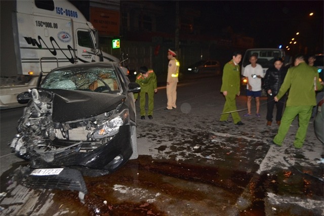 Hiện trường vụ tai nạn. Ảnh: Đ.Tuỳ