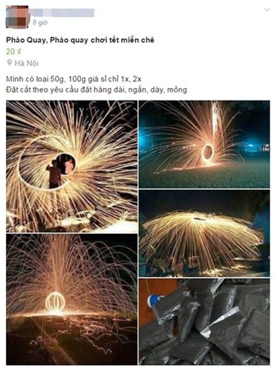 Lén lút mua pháo giả đốt chơi ngày Tết