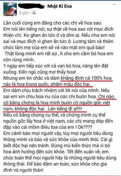 Hoa sao khô tẩm phẩm màu độc hại 'bung lụa' dịp Tết