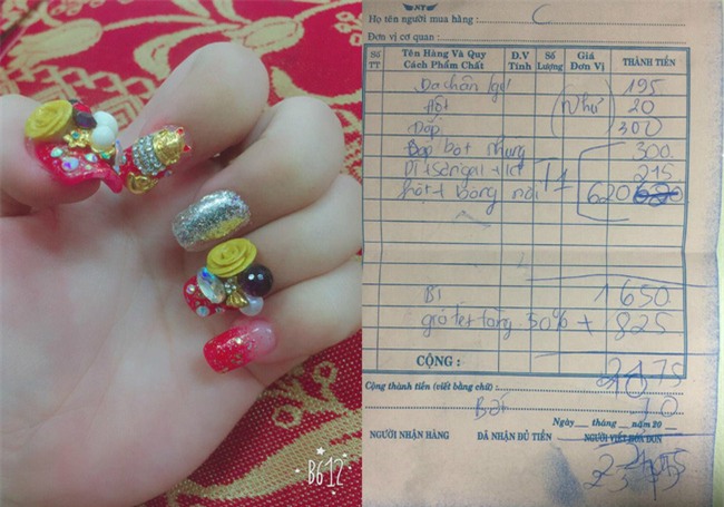 Dù đã xác định xõa hết mình để làm đẹp đón Tết, thì bộ móng hơn 2 triệu này vẫn thật đáng bàng hoàng - Ảnh 1.