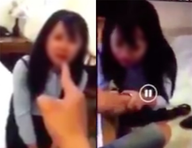 Cô gái trẻ quỳ gối xin lỗi người yêu sau khi bị phát hiện lấy trộm tiền - Ảnh 1.