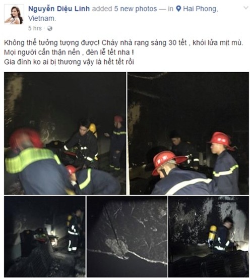 Nhà Hoa hậu Diệu Linh bị thiêu rụi đúng ngày 30 Tết - 1