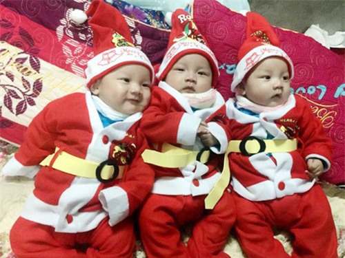 dau nam, gap lai ca sinh 3 be trai nam nguyen trong boc oi hy huu nhat vn - 4