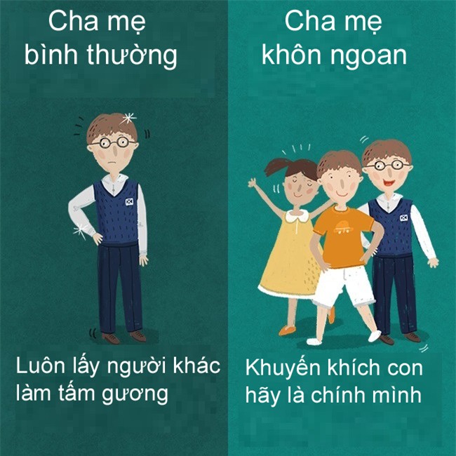 11 khác biệt giữa cha mẹ bình thường và cha mẹ khôn ngoan