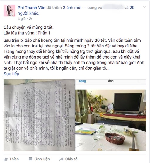 Phi Thanh Vân tiết lộ chuyện chồng cũ đột nhập vào nhà, dùng dao dọa để cướp con - Ảnh 1.
