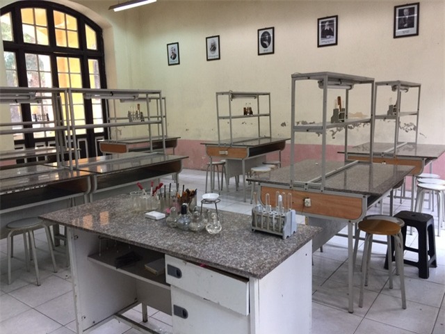 Phòng thực hành Hóa học của Trường THPT Phan Đình Phùng (ảnh: Mỹ Hà)