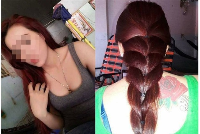 Hình ảnh được cho là của cô gái mất tích có hình xăm giống với hình xăm nhận dạng của thi thể khỏa thân trong bao /// Ảnh: C.T.V