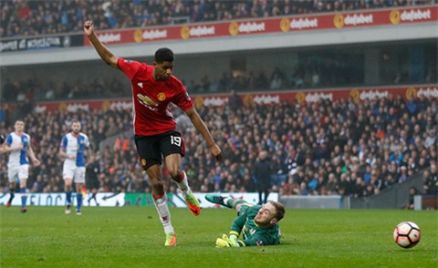 Rashford ghi bàn gỡ hòa 1-1 cho M.U