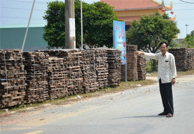 bãi gỗ khủng của đại gia Sài Gòn, bãi gỗ khủng gây bất an khu dân cư ở phường Phú Hữu, bãi gỗ của đại gia làm dân bức xúc