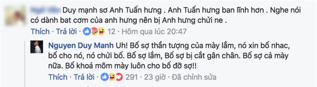 Tuấn Hưng viết status đá xéo, Duy Mạnh thẳng thắn đáp trả bằng ngôn từ mạnh bạo? - Ảnh 6.