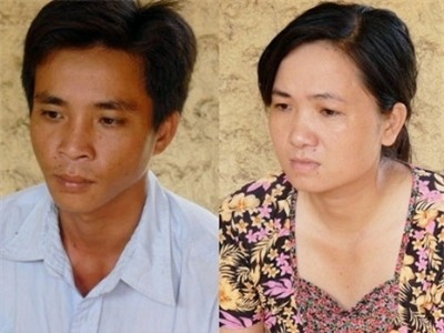 Cặp tình nhân tàn ác Thanh và Thủy tại cơ quan điều tra.