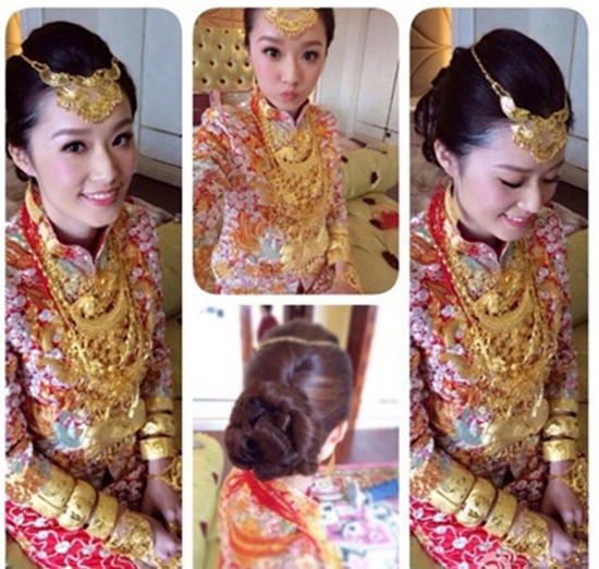 nhung co dau suyt "gay co" vi trang suc cuoi la vai chuc cay vang rong - 2