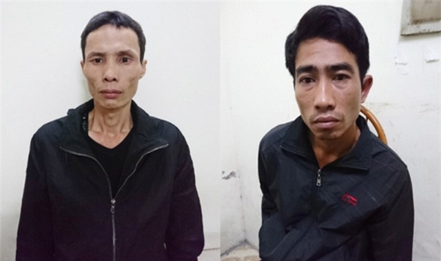 Đối tượng Cường (trái, biệt danh xệ lác) và Liên (phải) sát hại tài xế Phong. Ảnh TL