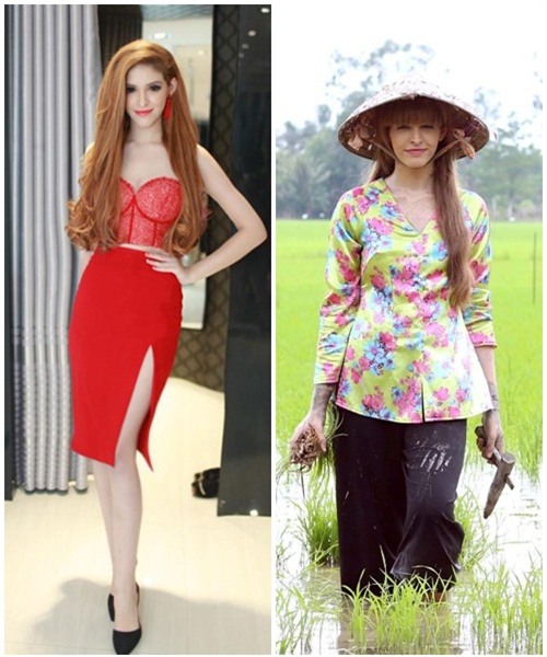 khong nhan ra ngoc trinh, elly tran khi an van "que mua" - 9