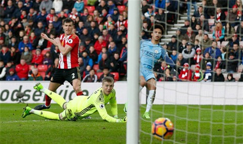 Sane dứt điểm quyết đoán ghi bàn cho Man City