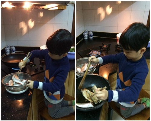 'soai ca' 6 tuoi vao bep nau com tang me 8-3 hut nghin like - 2
