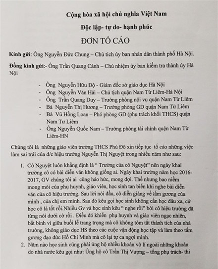 Hà Nội: Sai phạm chồng sai phạm, nữ hiệu trưởng tự nhận mức kỉ luật “khiển trách” ảnh 1