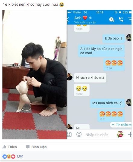 Người đàn ông của năm tỉ mẩn vá chiếc áo lót thủng lỗ chỗ cho vợ và sự thật bất ngờ - Ảnh 1.