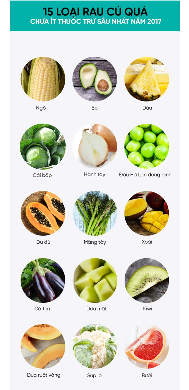 Công bố danh sách 12 loại rau củ quả nhiều thuốc trừ sâu nhất & 15 loại ít nhất năm 2017 - Ảnh 3.