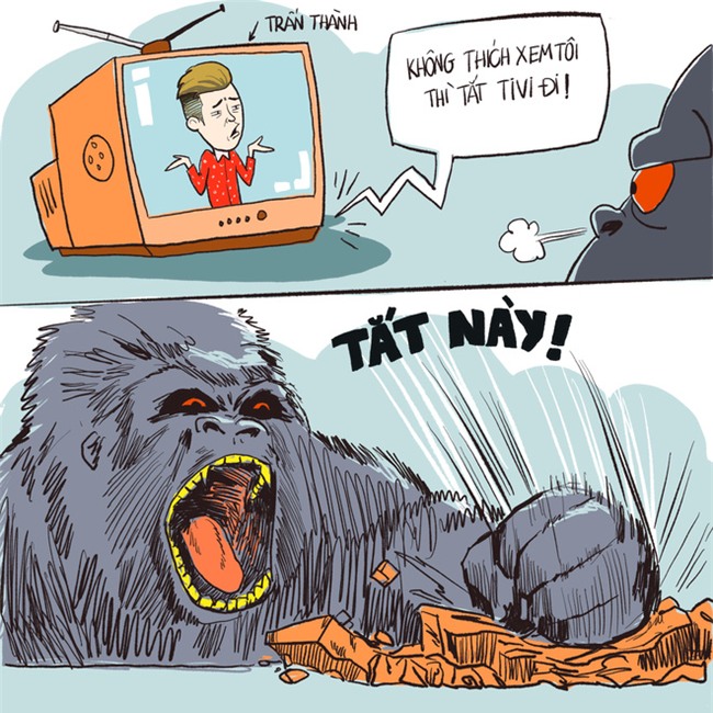 [Tranh vẽ] Trấn Thành đã lên ngôi Chúa tể của những chiếc tivi như thế nào? - Ảnh 3.