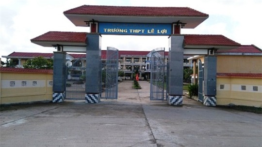 Trường THPT Lê Lợi, nơi được cho là nữ sinh N đang theo học