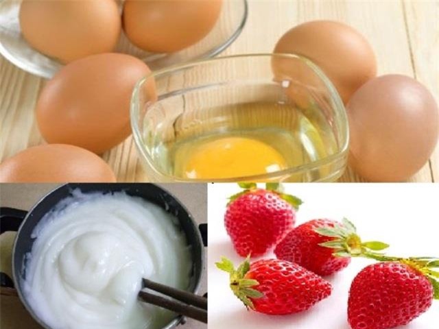 Chi can 1 qua trung ga va mot chen bot san day, da trang bat tong ngay