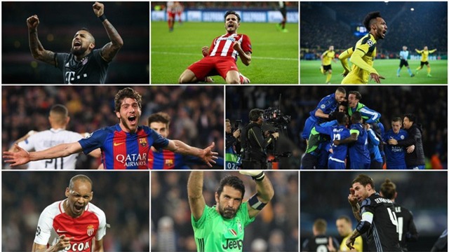 8 đội bóng góp mặt ở vòng tứ kết Champions League
