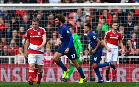 Fellaini có bàn thắng đầu tiên tại Ngoại hạng Anh mùa này