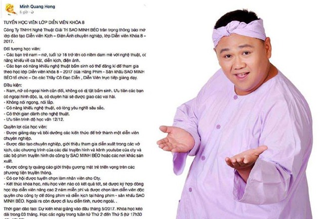 Minh Beo bi phan doi khi tuyen sinh dao tao dien vien hinh anh 1