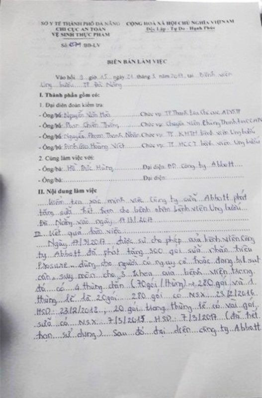 Đà Nẵng, sữa hết hạn, bệnh ung thư, sữa Abbott, bệnh nhân ung thư