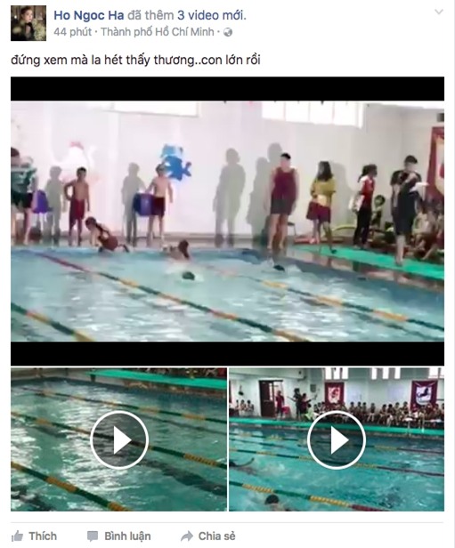 Hà Hồ và Cường Đô La tiếp tục xuất hiện cùng nhau, cổ vũ con trai Subeo ở cuộc thi bơi - Ảnh 2.