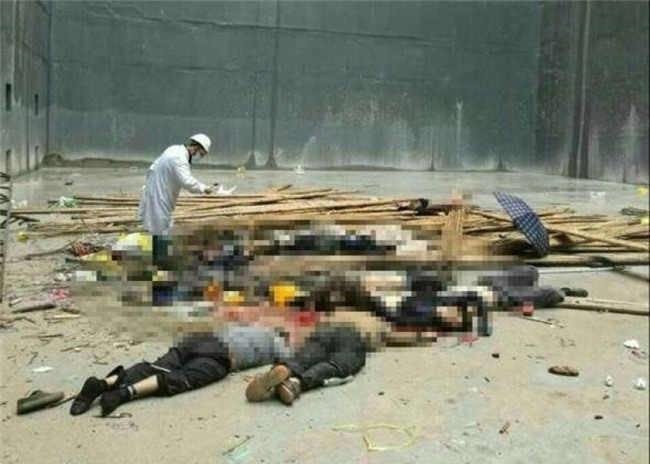 Trung Quốc, TQ, sập giàn giáo, nhà máy nhiệt điện, chết người, tai nạn, sập