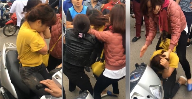 Hà Nội: 2 phụ nữ trèo lên ô tô, dùng gậy đập cửa kính đánh ghen ngay trên phố - Ảnh 4.